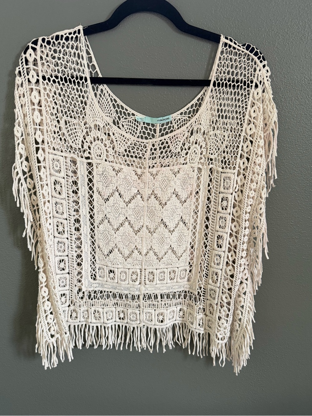 Maurices Ivory Crochet Openwork Top